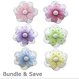 フラワーデコレーションmulti-layeredナイロンHangingメッシュフラワーデイジー装飾6ピースセット装飾赤ちゃん保育園寝室、女の子ルーム天井壁装飾、ウェディング、誕生日パーティー、ブライダ