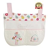 （バホキッズ）bahokids　ベビーベッド用バッグ　おむつポーチ　多層ポーチ (フラワー)