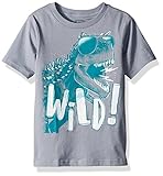 The Children's Place Toddler Boys' Dinosaur Graphic T-Shirt Fin Gray 3T [並行輸入品]