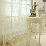 pureaqu 1パネルホーム装飾花の刺繍ウィンドウトリートメントSheersカーテンリビングルームのロッドポケットトップボイル/パネルfor Kids寝室/子供部屋 W75 x H96 Inch