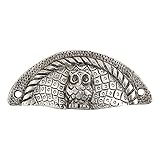 IndianShelfハンドメイドのセット2フクロウPullアルミハンドル家具ノブキャビネットワードローブプルハンドル 6 Knobs 4" MK-107-1-6