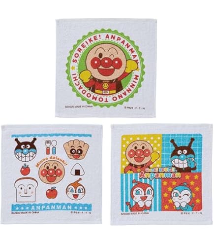 Amazon.co.jp: アンパンマン ガーゼハンカチ 3枚セット 19×19cm