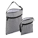 Aautoo Travel Organizer Wet and Dry Bag Cloth Diaper Bags , 2pcs DUO Pack Large And Small by Aautoo