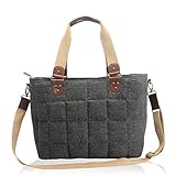 Damero マザーズバッグ ウール 3WAY ベビーカー用提げベルト、おむつ替え用シート付き 普段使い 旅行 通勤 男女共用