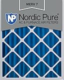 Nordic Pure MERV 7プリーツAC炉エアフィルタ、ボックスの1、4インチ 20x25x4 20x25x4M7-1 1
