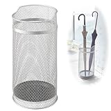 アンブレラスタンド 傘立て かさたて ラウンドメッシュ シルバー 07927