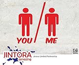 JINTORA ステッカー/カーステッカー - You and. Me - Langenvergleich - あなたと。 私 - Langenvergleich - 100x100mm - JDM/