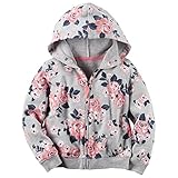 Carter's(カーターズ) フローラルフルジップアップパーカー(Gray) 12M(9-12ヶ月)[並行輸入品]