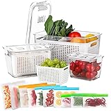 密封保存容器 Beyonda 冷蔵庫収納 野菜保存容器 ロックトップコンテナ キッチンボクス フレッシュキーパー 鮮度保持容器 湿気を防ぐ