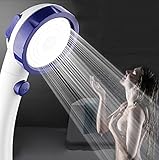 Eleoption シャワーヘッド ストップ 節水 低水圧 3段階モード 一時止水 ホース、ベースが付き