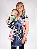 Baby Ring Sling Carrier - Blue and White Polka Dot by Palm&Pond