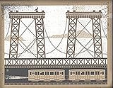 アメリカ ブルックリン発 TWO ARMS (トゥーアームズ) おしゃれ インテリア アートプリントポスター シルクスクリーン Mサイズ Bridge-Williamburg ﾌﾞﾘｯｼﾞ ｳｨﾘｱﾑ