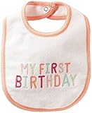 Carter's Baby Girls' 'My 1st Birthday' Bib (Baby) - Girl - One Size [並行輸入品]