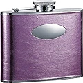Visol VF1300 Emma 6oz Pink Leatherette Stainless Steel Hip Flask