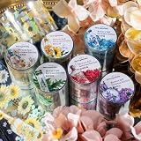 Alideco 6個 マスキングテープ かわいい レトロ INS フラワーハンドブック 50mm幅×3 m巻 PET粘着 テープ 広幅 DIY おしゃれ マステ シール(huazuipingjian)