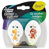 Tommee Tippee Closer to Nature Soother Holders 0mth+ (2 per pack) 近い自然おしゃぶりホルダーにトミーのtippee 0Mth + （パ
