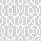 貼ってはがせるシール壁紙　NuWallpaper Gray Grand Trellis Peel And Stick Wallpaper / NU1421