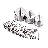 Fbest ガラス タイル用 ドリルビット コア ドリル ダイヤモンド コアビット 混合 ガラス 研削 加工 穴あけ 硝子 大理石 レンガ タイル カッター 16本 セット