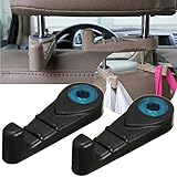 新しい 2x ユニバーサル カー バック シート の ヘッドレスト荷物財布バッグ ハンガー フック ホルダー ブラック