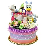 出産祝い ディズニー デイジー ダック おむつケーキ カーター ワイドタイプ オムツケーキ 女の子 パンパース DK1083-S