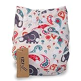iZiv新生児1厚いおむつ付きオーガニック幼児防水/調整/再利用可能/洗えるポケット布おむつのフィット赤ちゃん0.5-3歳（ぞう）