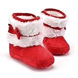 AmazingDeal ベビーシューズ スノーブーツ 乳幼児 暖かい 滑り止め ファーストシューズ 防寒 軽い 女の子 男の子 柔らかい 赤ちゃん 歩きやすい インドア (11, レッド)