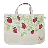 ゴンガリガリ レッスンバッグ/ハートのイチゴ畑/ハンドメイド感覚の刺繍がかわいいキッズバッグ