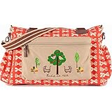 Pink Lining Twice as Nice Twins Baby Changing Nappy Bag - Cream Bows on Red by Pink Lining