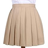 [Kelmon] プリーツスカート ミニ スクール ミニスカート 無地 ハイウェスト ひざ丈 制服 女子高校生