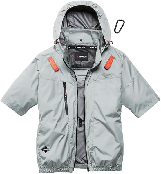 BURTLE AC2096HB AC Short Sleeve Blouson, Clothes Only, High Back Fan Specifications, Includes Original Carabiner, Water Repellent, Aluminum C Treatment, Heat Shielding Effect, Full Harness, Unisex - 1