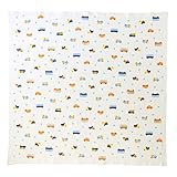 ミキハウス ホットビスケッツ (MIKIHOUSE HOT BISCUITS) ガーゼバスタオル 76-8016-950 白×ＢＬ