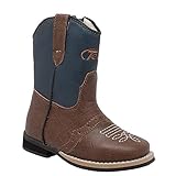 Tecs 6 " Side Zipper Western Girls ' infant-toddler Boot カラー: ブルー