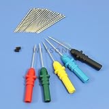 Wiysond HT307 オシロスコープ マルチメータ　測定接続用　突き刺しプローブ　ピン　バーク　ピニング　プローブ　ニードル　ピアス　プローブ　セット　5　アソートカラー