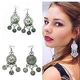 Tmrow 1ペア ピアス　スタッドピアス　タッセル　フリンジ　　コイン　ボヘミアン　エスニック ランダムな色