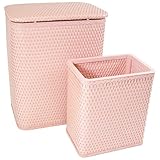 レドモン7212TRチェルシー柄ウィッカー保育園洗濯物用かご、一致ごみ箱 - ティーローズ