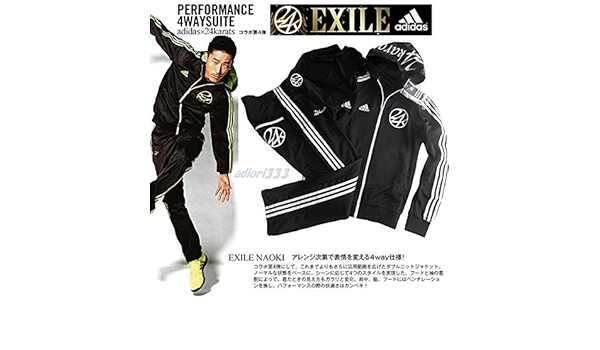 Amazon Adidas 24karats 日本限定商品 第4弾 Exile ジャージ アディダスパフォーマンス トラックスーツ黒白ｌ国内正規品 アイドル 芸能人グッズ 通販