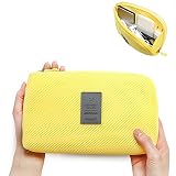 PC収納ボックス 旅行小物入れ ポーチ 収納ポーチ 万能収納ケース PC周辺機器/充電ケーブル/SDカード/イヤホン/USBメモリ/スマホ 多機能バッグ 二層式 軽量 防水 旅行 デジタル小物 整理バック