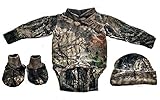 Mossy Oakベビー男の子迷彩3個入りおむつシャツ帽子ブーティBreakup国Camo カラー: グリーン