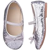 GYMBOREE(ジンボリー) スパークル バレエ フラット シルバー スパークル シューズ 16cm【並行輸入】