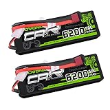 Ovonic 2s Lipoバッテリー7.4V 50C 5200mAh RC LipoバッテリーHardCase Dean-Style Tコネクタfor RC Car Losi Traxxas Slashバギーチーム関連（2パック）