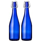 機械瓶 アンカートップボトル 720ml ブルー 2本セット 保存 詰替え 容器 GLASS BOTTLE AT720SWCB2