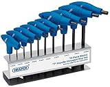 Draper 10 Piece T Handle Hexagon Allen Key Set 2mm - 10mm