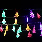 Xcellent Global Battery Powered Outdoor String lights 13.8ft 40 LEDs Multi Color 2 Lighting Modes fo