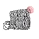 ベビーニット帽 キッズ ベビー 赤ちゃん帽子 赤ちゃん 子ども ニット ニット帽 ポンポン付き ぽんぽん 手編み風 ざっくり編み 毛糸 耳まですっぽり 暖かい ポカポカ 秋冬 防寒 紐付き ７colo