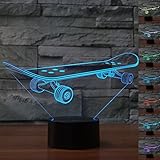 LED Night Light 3d Illusionベッドサイドテーブルランプ7色変更Sleeping照明スマートタッチボタンキュートギフトPresent温めクリエイティブ装飾理想的なアートand 