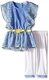 Little Lass Baby Girls' 2 Piece Chiffon Set Paisley Blue 6-9 Months [並行輸入品]