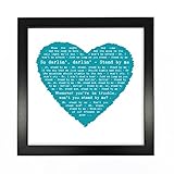ベン・E・キング、stand by me、Personalised Framed Print Heart – 理想的な結婚記念Personalizedロマンチックギフト