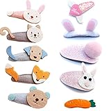 Oujyo 　ベビーヘアクリップ ヘアピン　可愛い　動物　ギラギラ10点セット 　ヘアアクセサリー 　前髪クリップ　髪留め　髪飾り　 　キュート　お宮参り　誕生日飾り　プレゼント　お祝いギフト