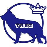 14色 愛犬名 or 犬種名入り シェパード ステッカー DOG ON BOARD【DOG IN CAR 愛犬 ワンコ 名入れ ネーム ドッグ 犬 カーサイン TREZ　名前 名前入れ】 (ブルー)