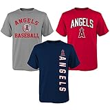 MLBユースBoys 8 – 20 Angels 3piece Teeセット、XL ( 18 )、アソートカラー